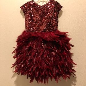 Chasing Fireflies Feather and Sequin Dress